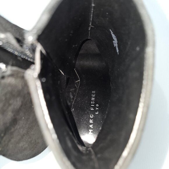 Marc Fisher Ulani Ankle Bootie Womens 10 Black Suede Block Heel Pointed Toe - Picture 11 of 15